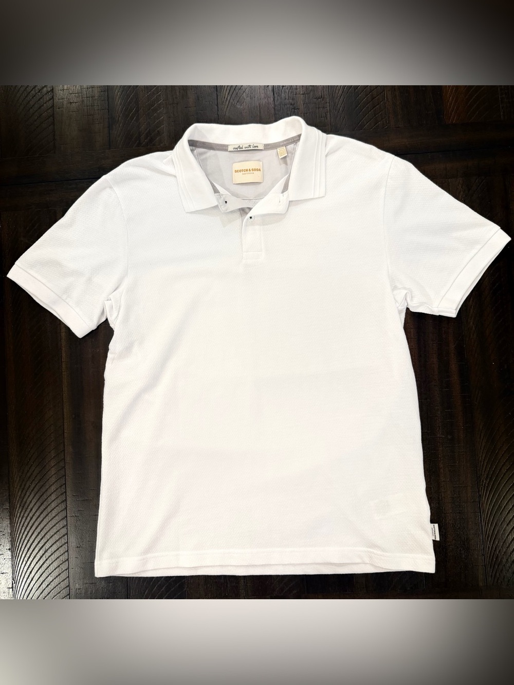 Scotch & Soda White Men's Pique Polo